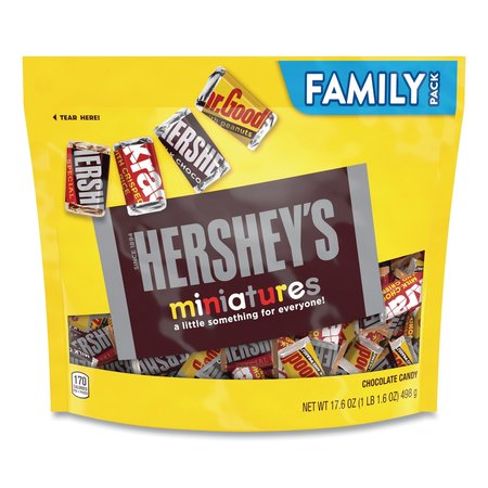 HERSHEYS Miniatures Variety Family Pack, Assorted Chocolates, 17.6 oz Bag 21491